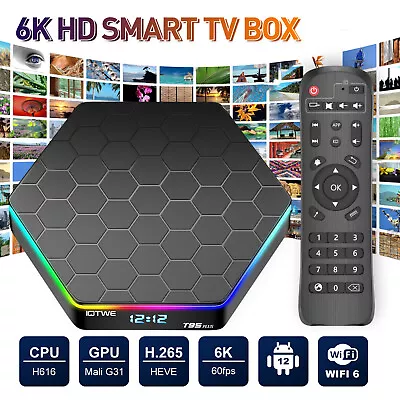 NEW Android Smart TV BOX 2.4/5G WiFi 6K HDMI Media Player Quad Core 64GB AU 2023 • $43.99