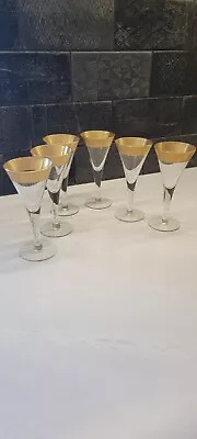 Vintage Dorothy Thorpe Allegro Gold Champagne Flutes Set Of 6 • $51