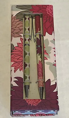 Vera Bradley Hello Dahlia Pattern Perfect Match Pen & Pencil Set RARE- RETIRED • $19.99