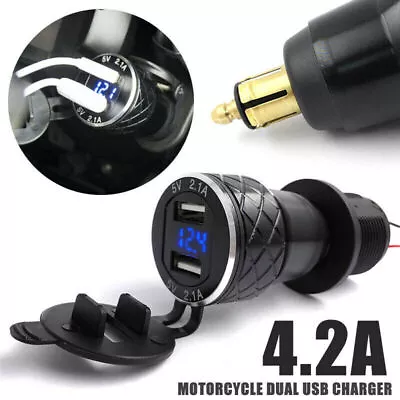 £13.10 • Buy For BMW R1200GS Triumph Tiger 800XC Hella DIN To Dual USB Motorcycle Charge D6C8