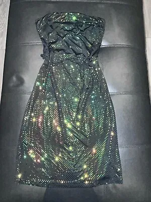 Vintage Forever 21 Sequin Dress Strapless Tie S LG • $25