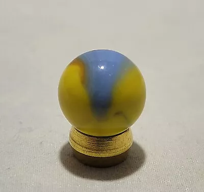  Vintage Master Comet Blue Yellow Marble .61  Mint Condition Beautiful  • $5