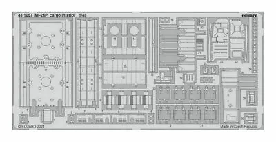 $21.34 • Buy Eduard 1/48 Mil Mi-24P Hind Cargo Interior Detail Set For Zvezda Kits
