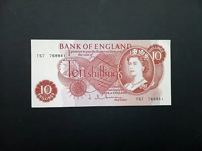 1963 Bank Of England J Hollom 10 Shillings Brilliant Uncirculated Note • £6.99