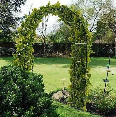 2.4m Metal Garden Arch Strong Tubular Heavy Duty Rose Climbing Plants Archway • £9.85