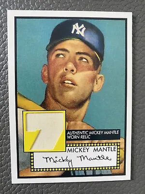 2006 TOPPS Mickey Mantle 1952 Target Exclusive Game Player Worn Relic #7 • $149.99