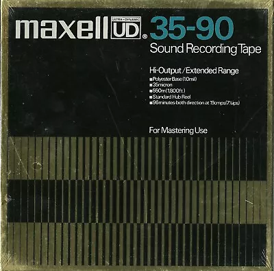 Used MAXELL UD 35-90 Blank/recordable Reel-to-reel Tape - J8 • $9.50