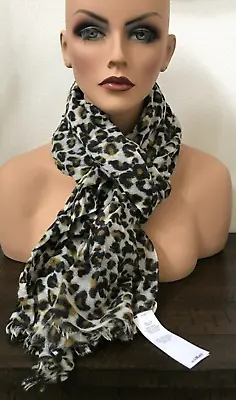 True Religion Women’s Sunflower Leopard Scarves Wool Size OS • $29.99