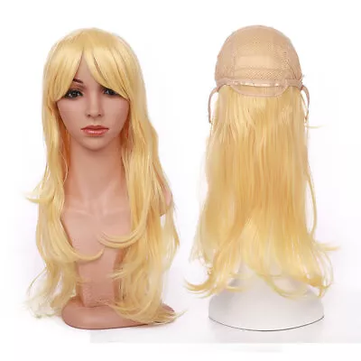 Women Long Curly Wig Front Bang Synthetic Cosplay Lolita Wig Costume Party Thick • £18.96