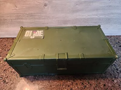 Vintage GI Joe Army Green Toy 1997 Hasbro Plastic Foot Locker With Tray • $25.20