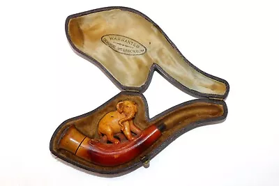 Antique Genuine Meerschaum Pipe Carved Elephant • $55