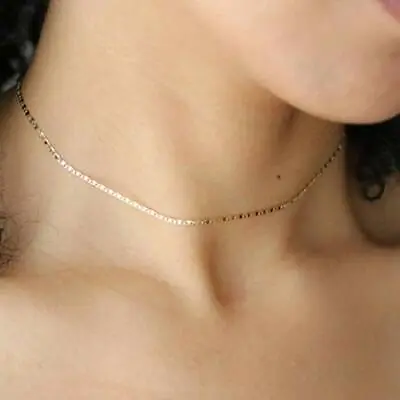 Maya's Grace Dainty Minimalist Choker Necklace Boho Jewelry Gold Plated • $14.99