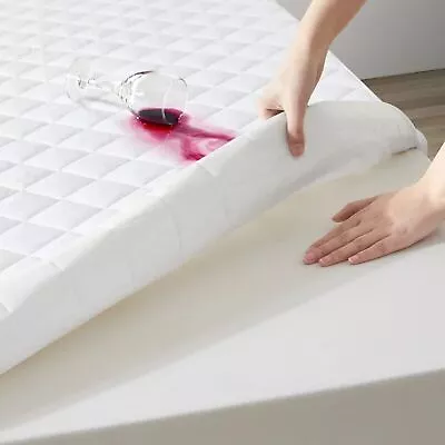 Quilted Waterproof Mattress Protector Queen King Size Water Proof Mattress Cover • $16.99