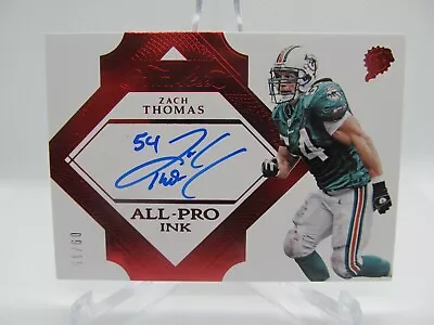 2017 Panini Flawless All-Pro Ink Ruby #09/15 Zach Thomas #AP-ZT Auto HOF • $199.99