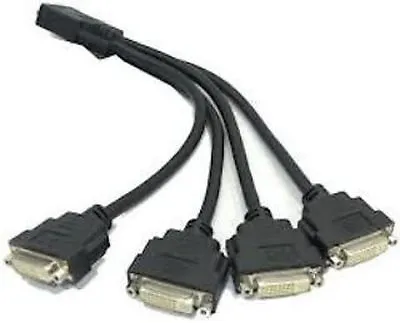 Matrox Quad F16104-05 Kx-20 To 4-way Dvi Splitter Cable With Dvi To Vga Adapters • $27.34