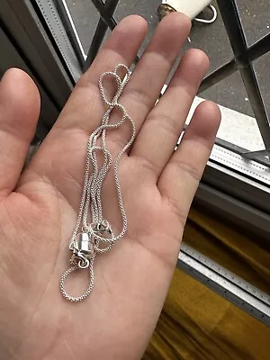 925 G Sterling Silver Magnetic Clasp Chain Necklace-52cm • £0.99