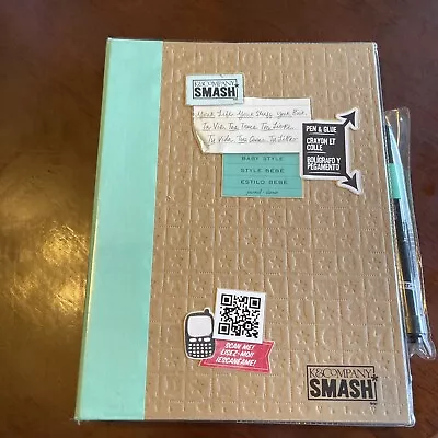 K&Company Smash Book Glue Pen Baby Theme 8x10 Blank Book Scrapbook NEW • $28.49