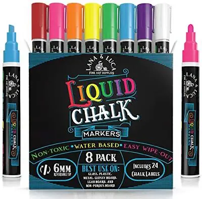 $15.18 • Buy Liquid Chalk Markers For Blackboards - Bold Color Dry Erase Marker Pens Chalk...