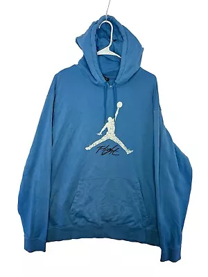 Nike Air Jordan Jumpman Flight Blue Hooded Sweatshirt Hoodie Men’s Size 3XL • $11.20
