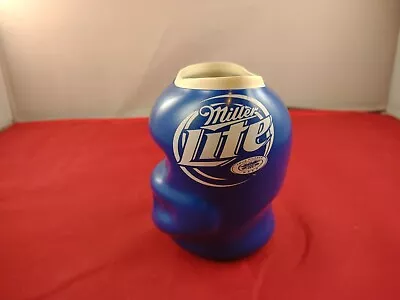 MILLER LITE Football Helmet Blue Metallic Look Can Koozie Can Tough Guy Man *A • $12