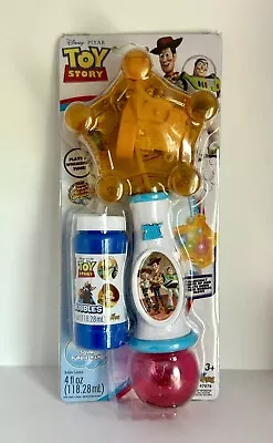 HTF Disney Pixar Toy Story Lights & Sounds Miracle Bubble Wand Blower Woody Buzz • $35.55