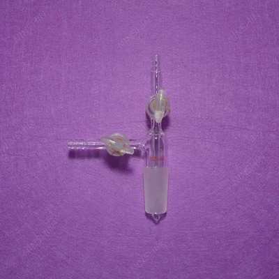 $19.06 • Buy 24/40,Glass Vacuum Transfer Adapter,Two Glass Stopcock,Lab Chemistry Glassware