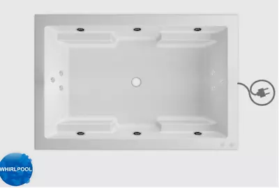 Carver Tubs DAR7236- 12 Jet Whirlpool Bathtub -Right Hand Motor • $2250