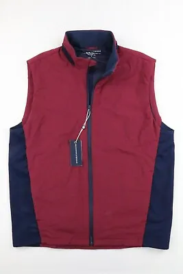 Holderness And Bourne Golf The King Vest L Claret Maroon Stretch Large NWT $220 • $99.95