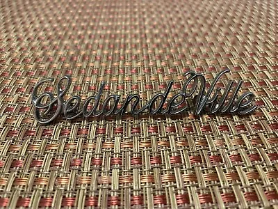 Vintage Cadillac Sedan De Ville Script Emblem Badge Ornament (ON-5-16) • $12