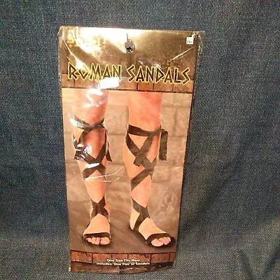 Roman Gladiator Sandals Trojan Spartan Greek Adult Shoes Costume Accessory • $10.12