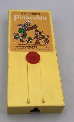 Vintage Fisher Price Movie Viewer Movie Cartridge Disney 478 PINOCCHIO • $16.99