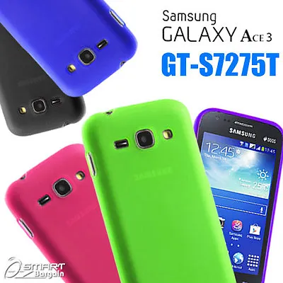 Matte Gel Case For Samsung Galaxy ACE 3 GT S7275 T + ScTPU Jelly Soft Cover 7272 • £3.12