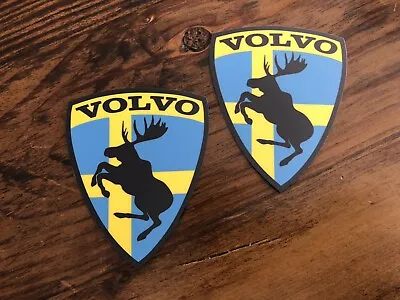 PAIR (2) Of GENUINE Prancing Moose VOLVO 3” Sweden Edition Vinyl Adhesive Decal • $13.75