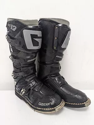 Gaerne Sg12 Motocross Mx Atv Boots Uk9.5 Us10.5 Eu45 Black/grey K009 • $468.54