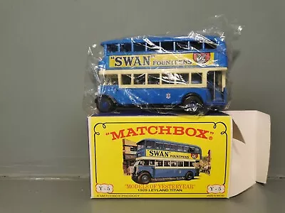 Matchbox  MOY CODE 2 - Y-5  1929 Leyland Titan  1994 - 9th MICA UK Convention. • £15