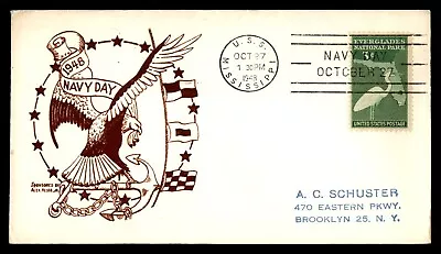 Mayfairstamps US Naval 1948 Navy Day Eagle Anchor USS Mississippi Cover Aaj_2381 • $1