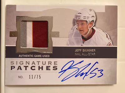 2012-13 Upper Deck The Cup Signature Patches #SP-JF Jeff Skinner #11/75 AUTO • $25