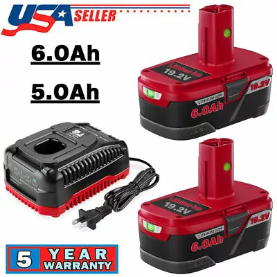 19.2 Volt 6.0Ah For Craftsman C3 DieHard Lithium Ion XCP Battery / Charger 11375 • $25.98