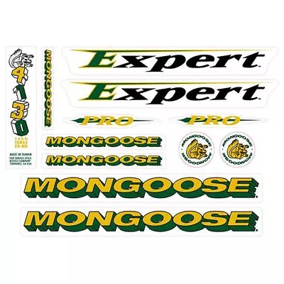 1995 Mongoose - Expert Pro - Yellow & Dark Teal Decal Set • $56.95