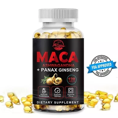 Organic Maca Root Black Red Yellow 120 Capsules Maca Extreme Extract • $13.34