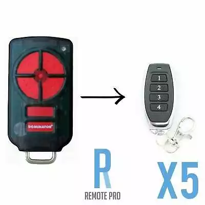 5 X Dominator PTX5 GDO Garage Remote Compatible PTX-5v1 GDO 11v1/6v3/6v4/7v2 • $124