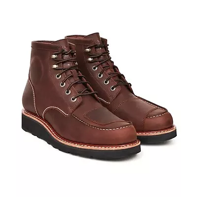 Genuine Indian Motorcycle Men's Moc Toe Boot Brown Free Shipping • $229.99