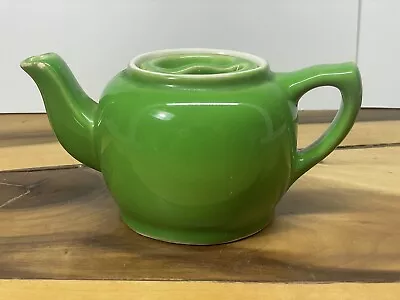 Vintage Hall China Small Green Teapot - Art Pottery - 3.25  H • $25