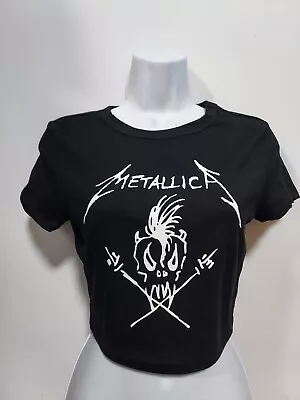 Metallica Baby Tee METALLICA Crop Top Metallica Cropped Shirt Womens Pick Size • $21.66