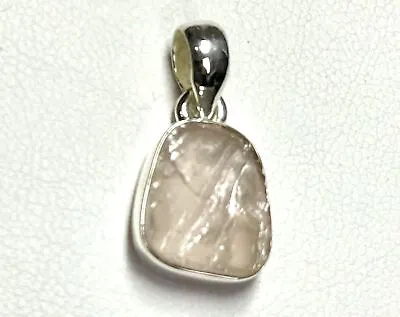 Natural Morganite Rough 925 Sterling Silver Pendant Jewelry JY454 • $14.99