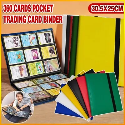 360 Cards Pocket Trading Card Binder 9 Pocket Trading Card Album Folder Case AU • $14.55