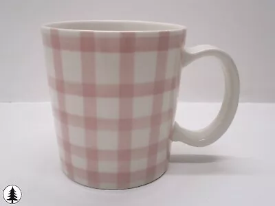 Target Threshold Stoneware Mug Dark Pink Plaid 16oz Modern Classic • $18