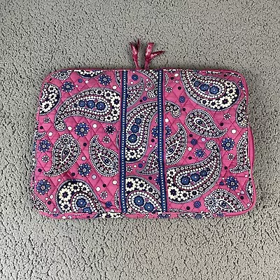 Vera Bradley Portfolio Laptop Tablet Sleeve Zip Cover Case Bag Pink Paisley • $15