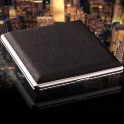 Pocket Cigaret Tin Box Leather Slim Cigarette/Roll Up Holder Protector Case FY • $14