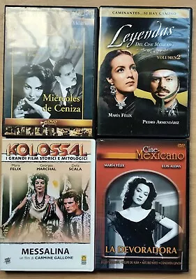 MARIA FELIX: 4 Original DVD: Mesalina La Devoradora Miercoles De Ceniza Leyendas • $49.99